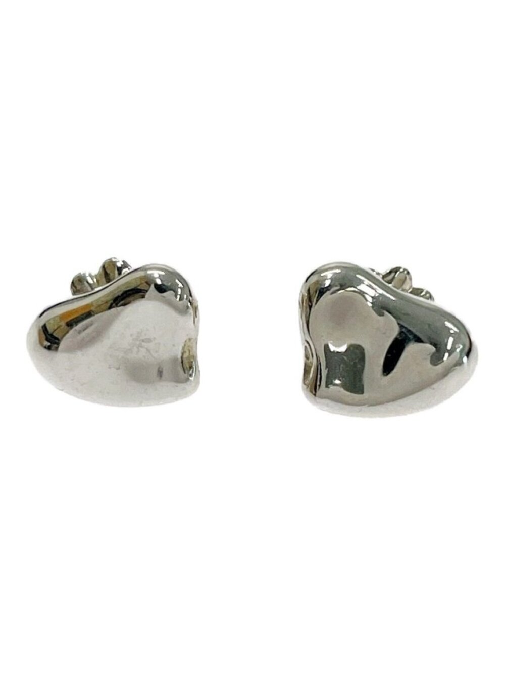 Tiffany & Co Silver Full Heart Earrings